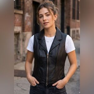 Wilsons Leather Black Vest for WomenExcellent Condition